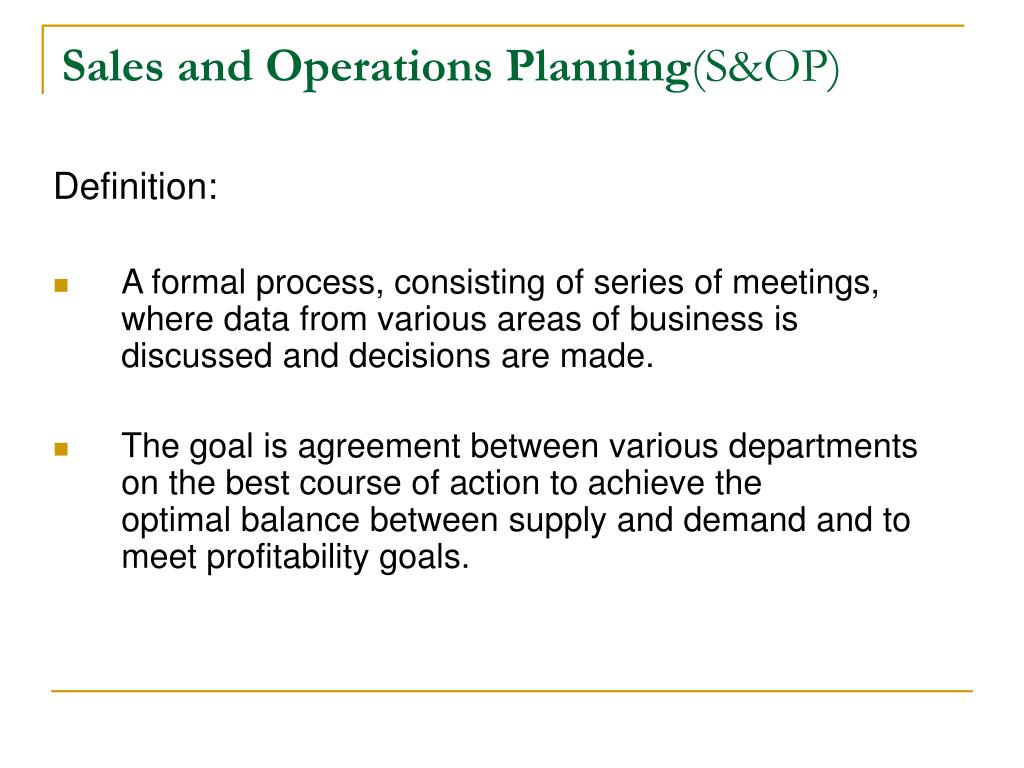 Ppt Sales And Operations Planning Powerpoint Presentation Free Download Id