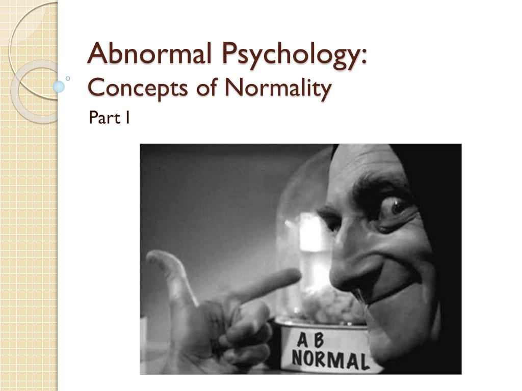 normality and abnormality