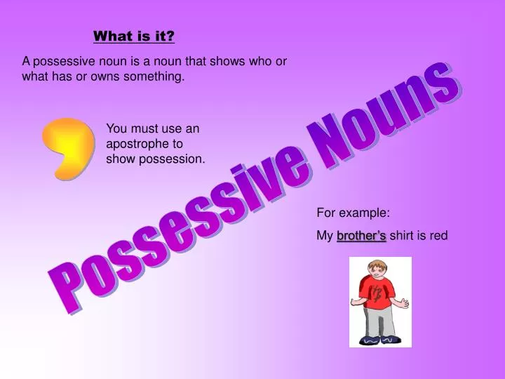 possessive nouns powerpoint presentation