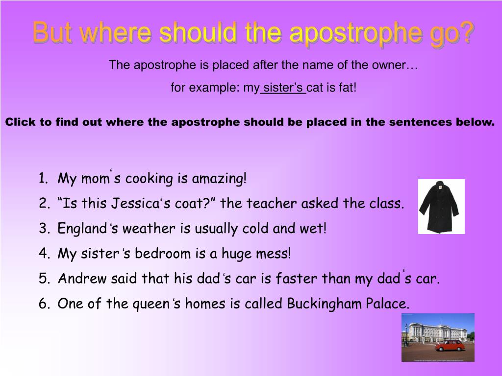 Possessive Apostrophe Examples