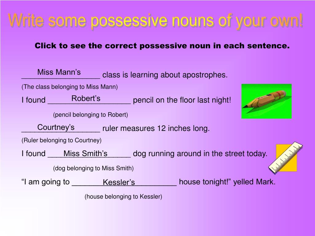 PPT Possessive Nouns PowerPoint Presentation Free Download ID 459825