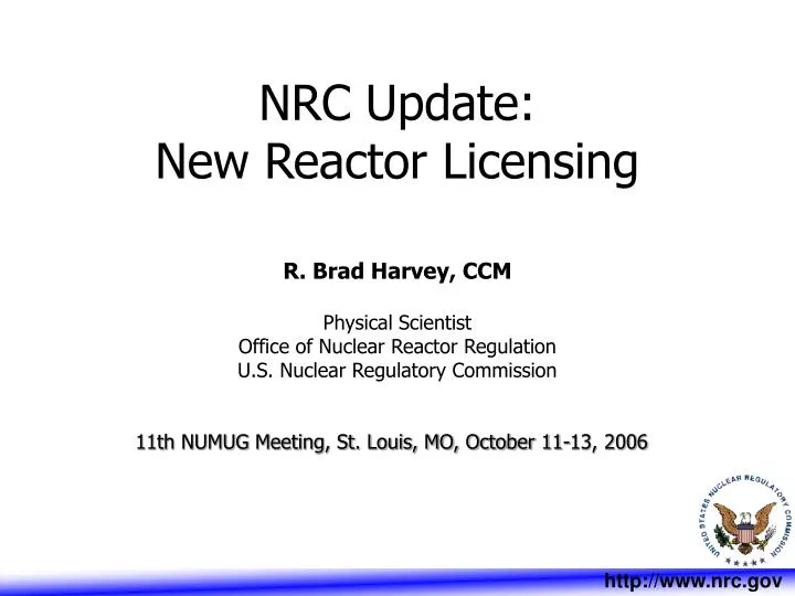 nrc update new reactor licensing n.