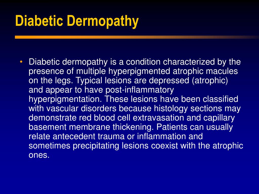 PPT - Diabetic Dermopathy PowerPoint Presentation, free download - ID