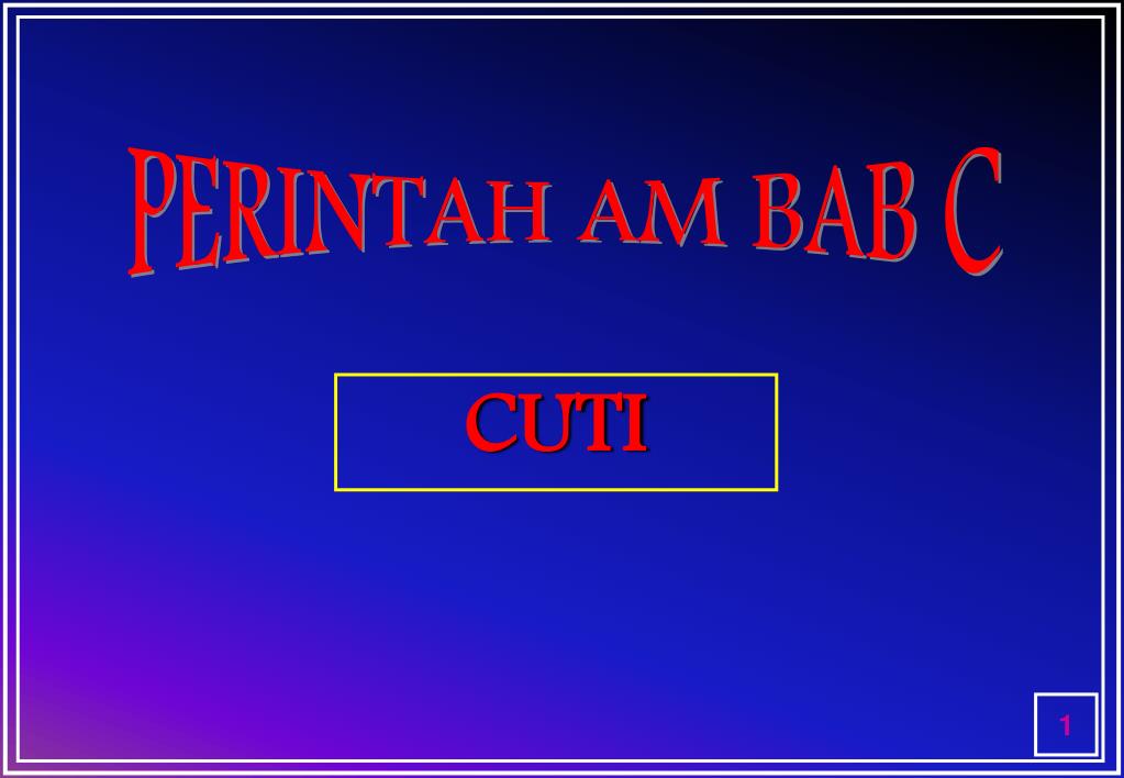 Ppt Perintah Am Bab C Powerpoint Presentation Free Download Id 460897