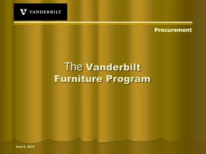 the vanderbilt furniture program n.