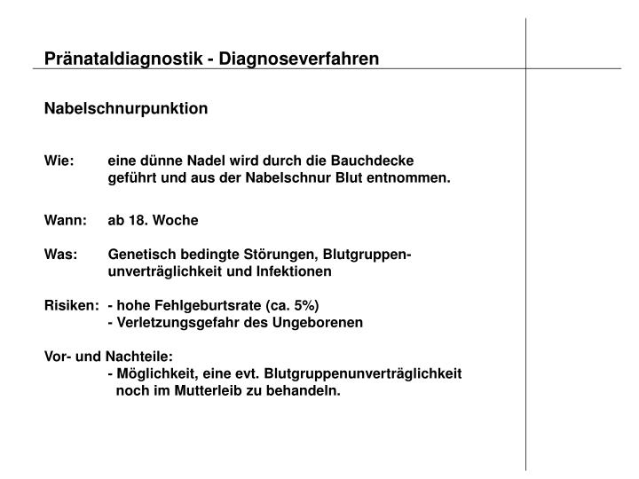 Pränatale Diagnostik Vor Und Nachteile PPT - Referatsüberblick PowerPoint Presentation - ID:461551