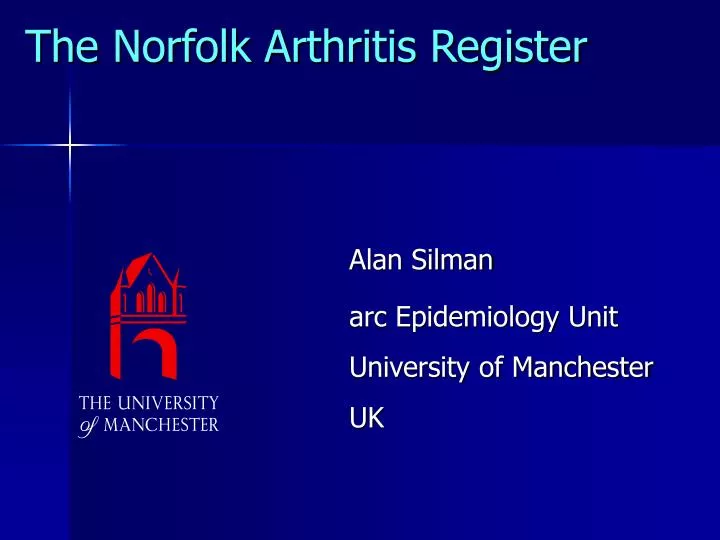 the norfolk arthritis register n.