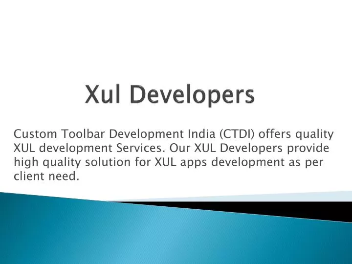 xul developers n.