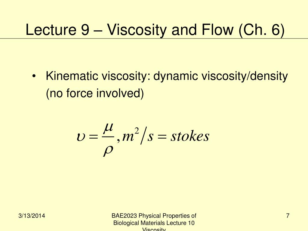properties of water viscosity