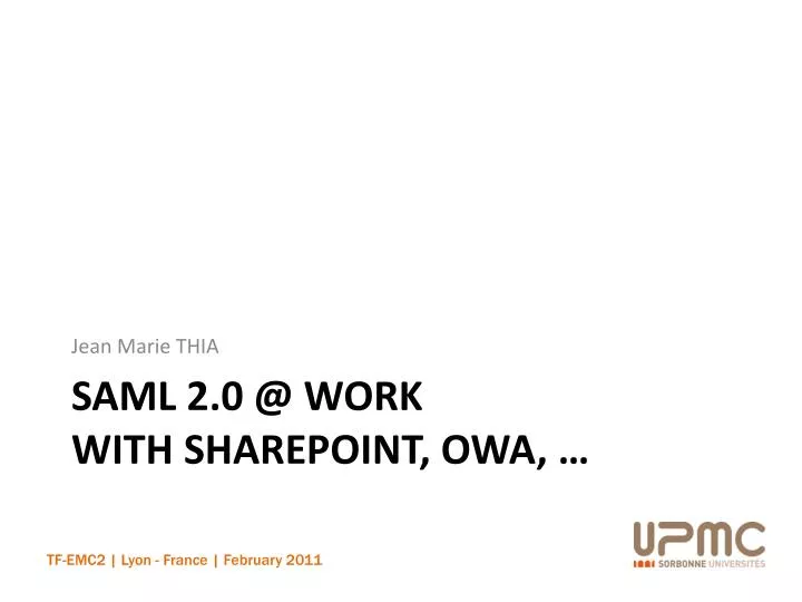 saml 2 0 @ work with sharepoint owa n.