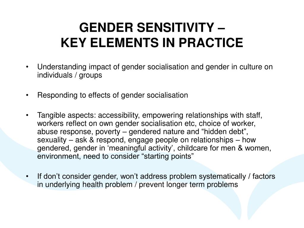 gender sensitivity training powerpoint presentation