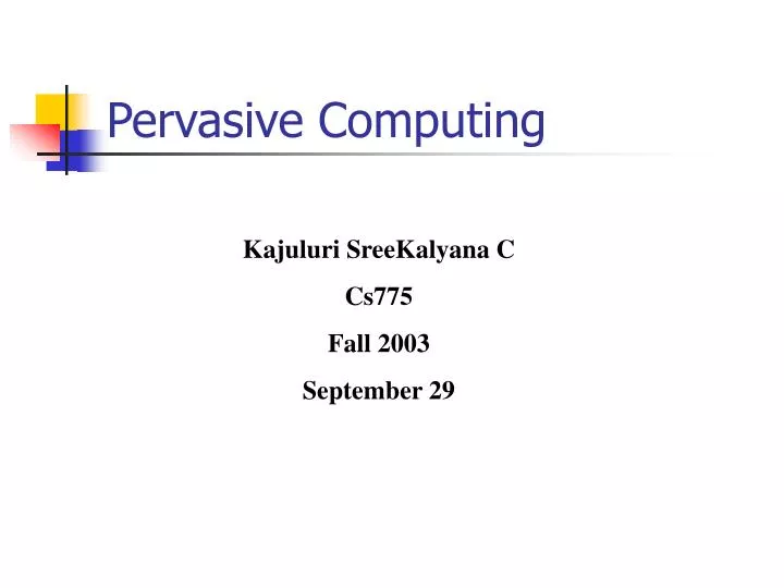 pervasive computing n.