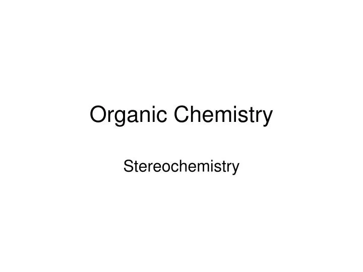 organic chemistry n.