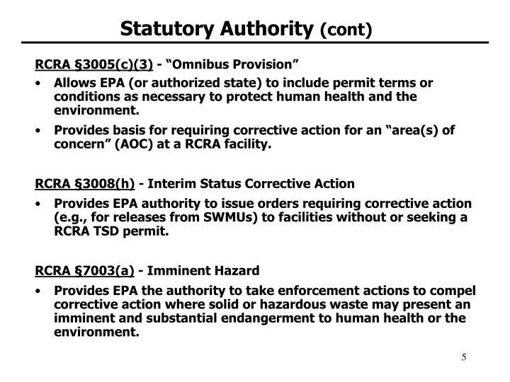 PPT UNDERSTANDING THE RCRA CORRECTIVE ACTION PROGRAM TERMS ‘ SWMU