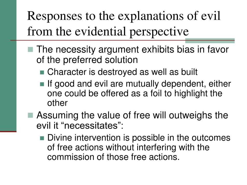 problem of evil thesis statement