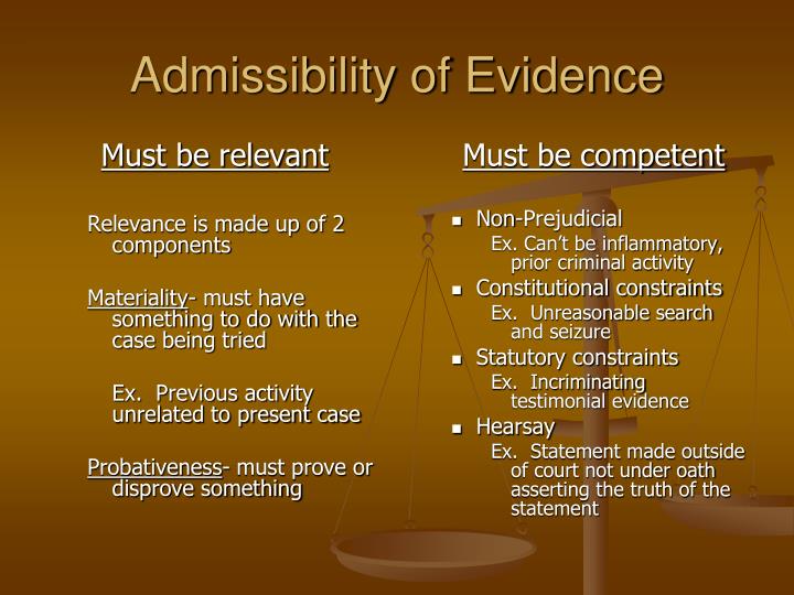 hearsay evidence and its admissibility This research paper attempts to briefly trace the creation and progress of the exclusion rule of hearsay evidence in common. hearsay evidence and its admissibility This research paper attempts to briefly trace the creation and progress of the exclusion rule of hearsay evidence in common.
