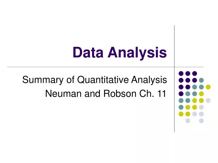 quantitative analysis in the health sciences quantitative analysis in the health sciences