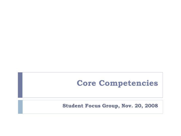 core competencies n.