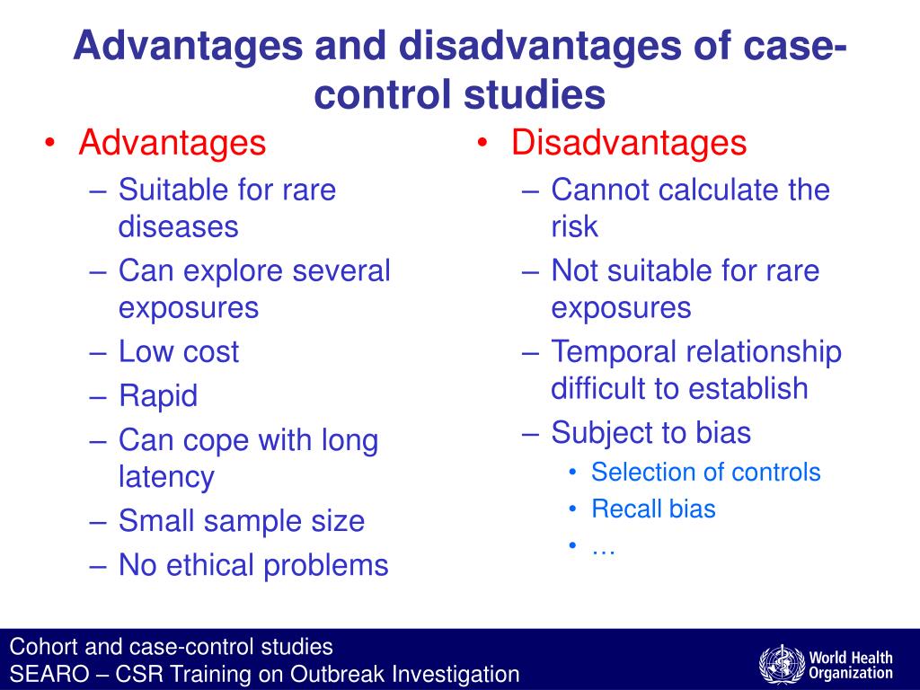 case control studies disadvantages