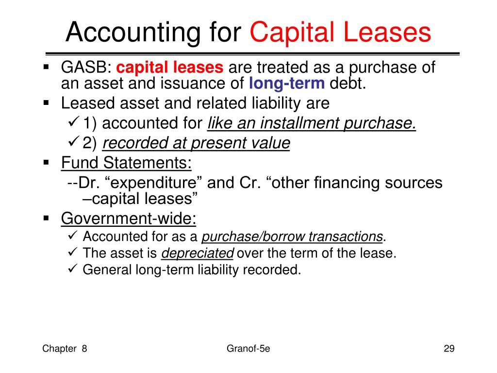 Capital Lease Accounting Rules