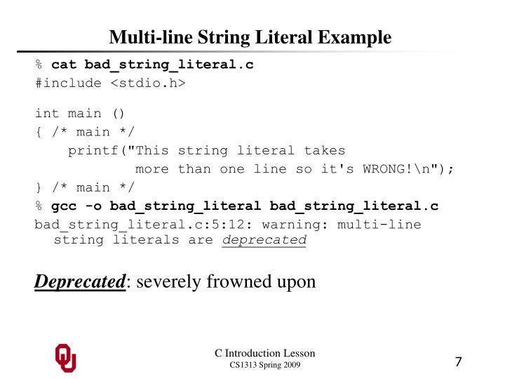 PPT - C Introduction Lesson Outline PowerPoint Presentation - ID:466788