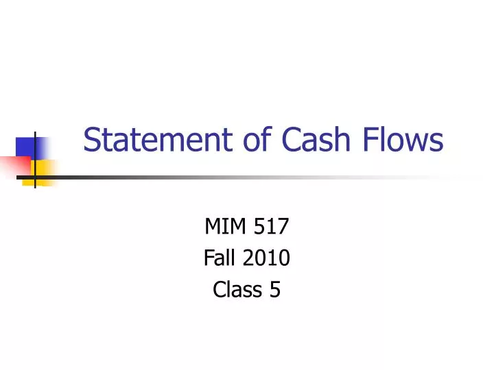 statement of cash flows n.