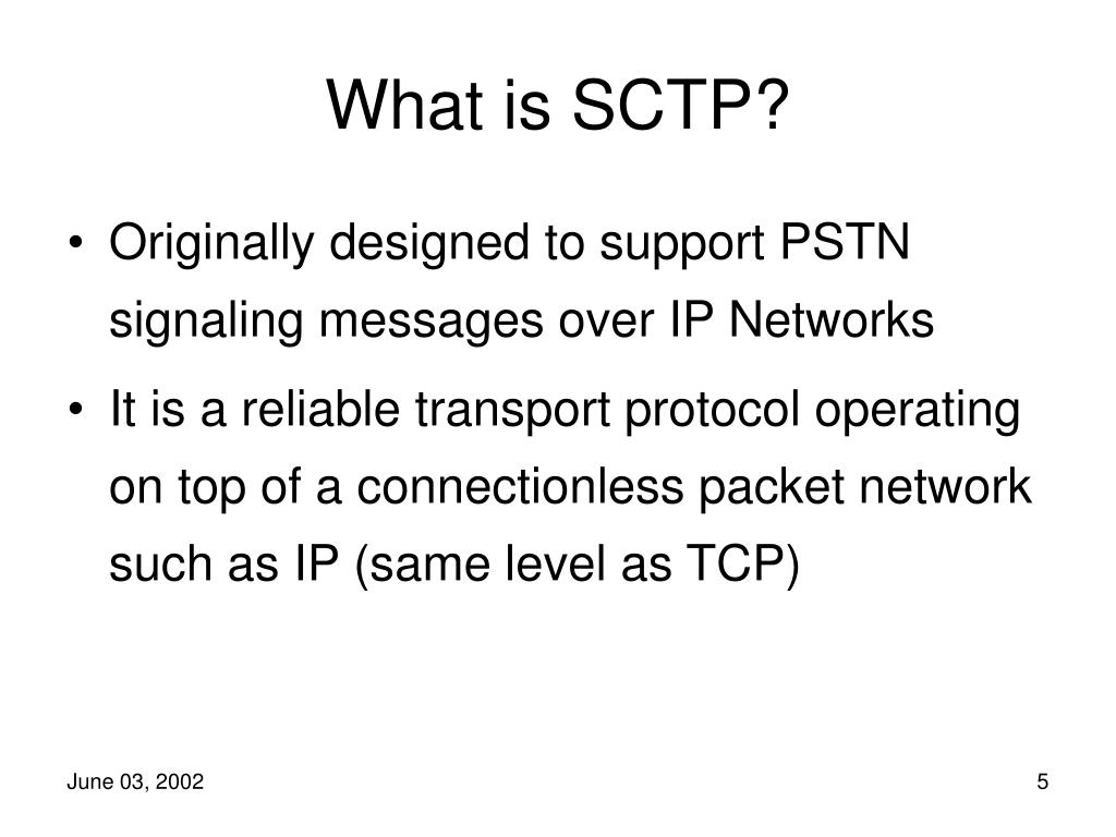 PPT - SCTP v/s TCP – A Comparison of Transport Protocols for Web ...