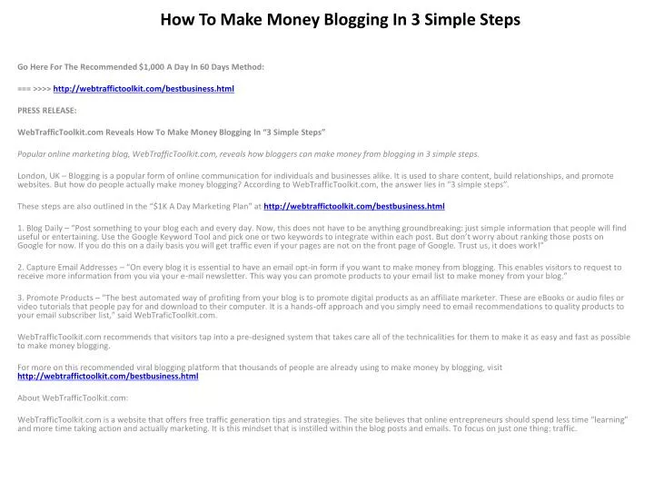 how to make money blogging in 3 simple steps n.