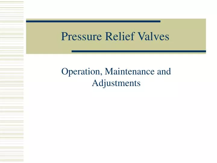 pressure relief valves n.
