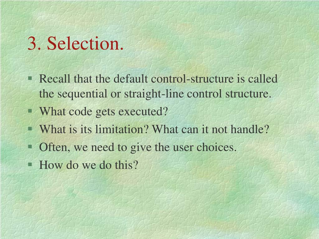 PPT - The Selection Control Structure 1. PowerPoint Presentation, free ...