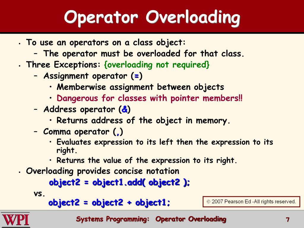 PPT - Operator Overloading PowerPoint Presentation, free download -  ID:3484426