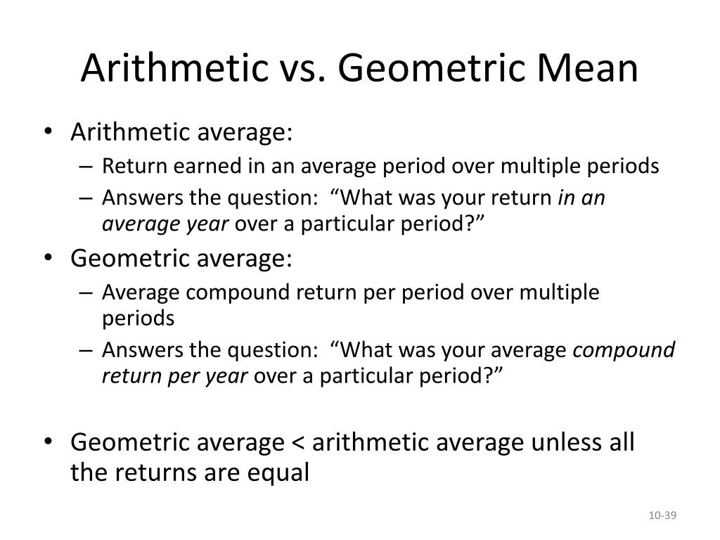arithmetic average return investopedia forex