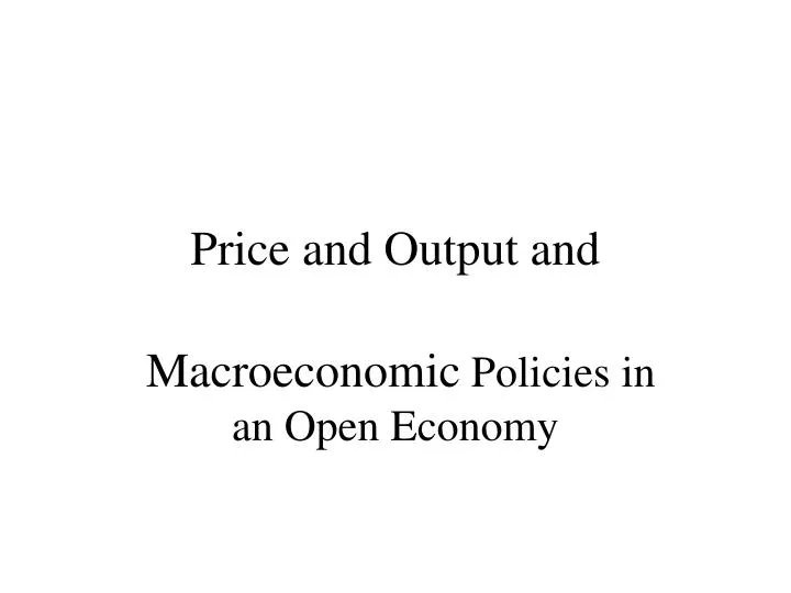 price and output and n.