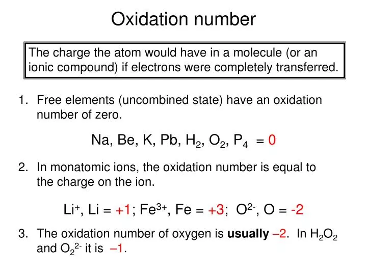 oxidation number n.