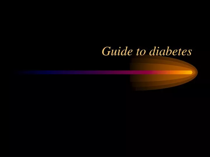 guide to diabetes n.