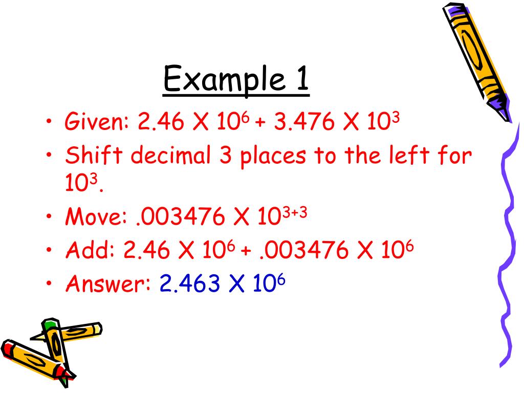 PPT - Adding and Subtracting Numbers in Scientific Notation PowerPoint
