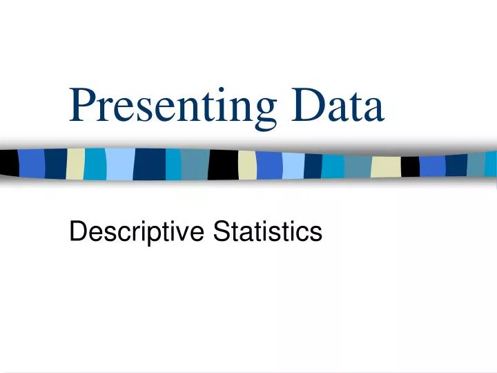 presenting data n.
