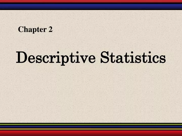 descriptive statistics n.