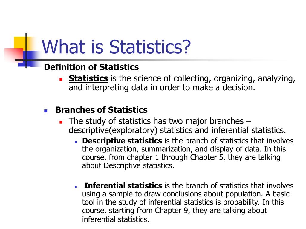 what is presentation of statistical information