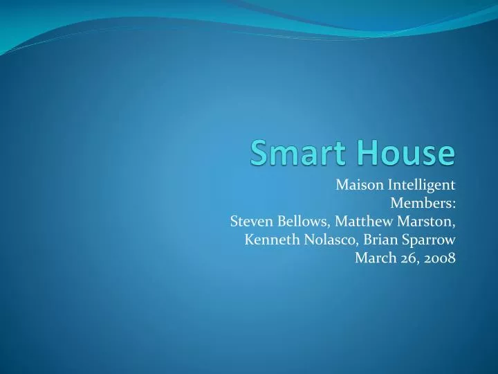 smart house n.