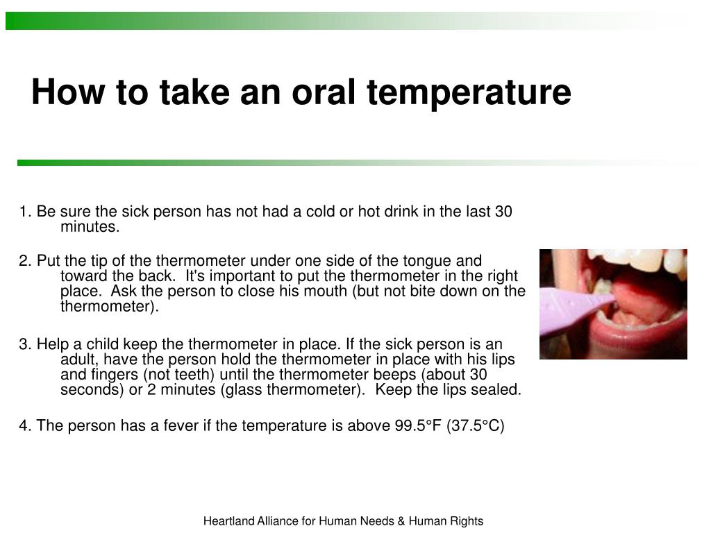 PPT - Measuring a person's temperature PowerPoint Presentation, free  download - ID:471126