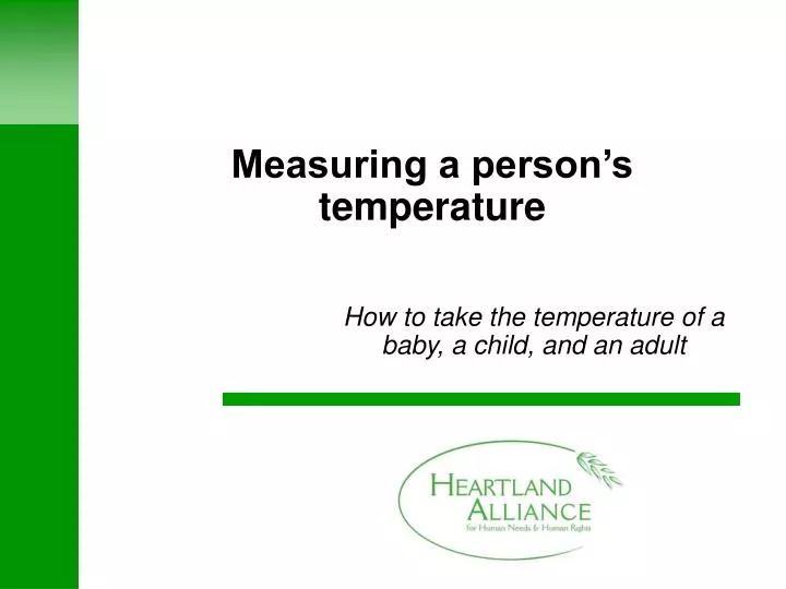 measuring a person s temperature n.