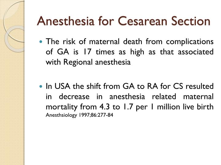 PPT Regional Analgesia and Anesthesia for Labor and Delivery