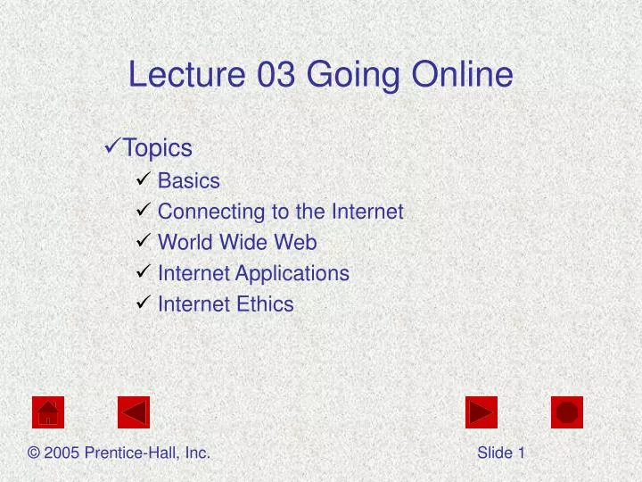 lecture 03 going online n.