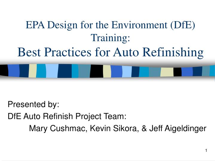 PPT EPA Design for the Environment DfE Training Best Practices for 