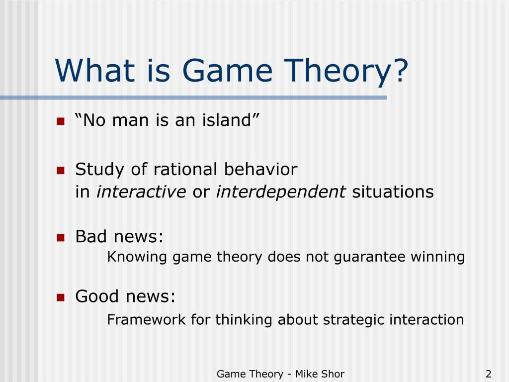 PPT Game Theory PowerPoint Presentation Free Download ID 47167