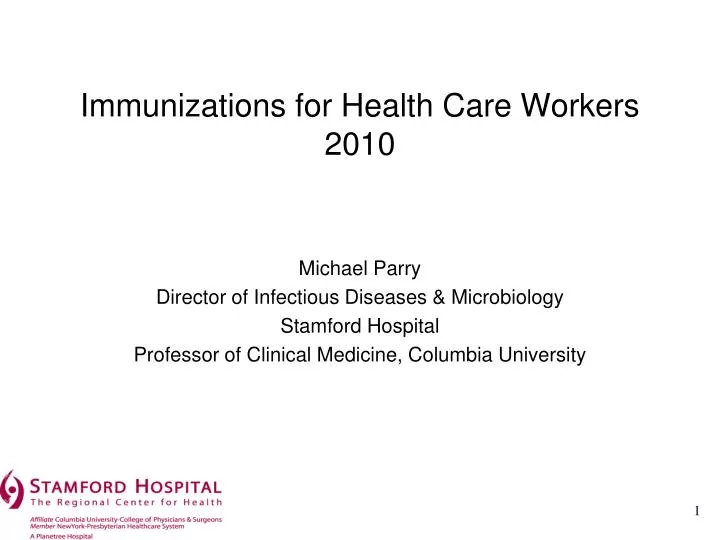 immunizations for health care workers 2010 n.
