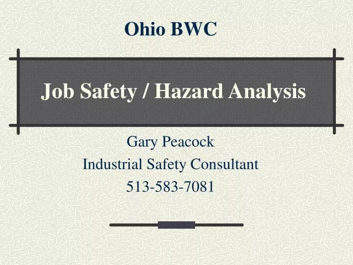 job safety hazard analysis n.