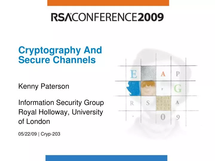 cryptography and secure channels n.