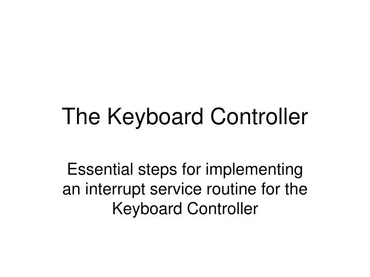 the keyboard controller n.